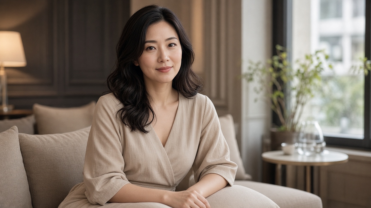 강남언니 1:1 상담 – 밝은 자리에서 조건을 확인하는 여성