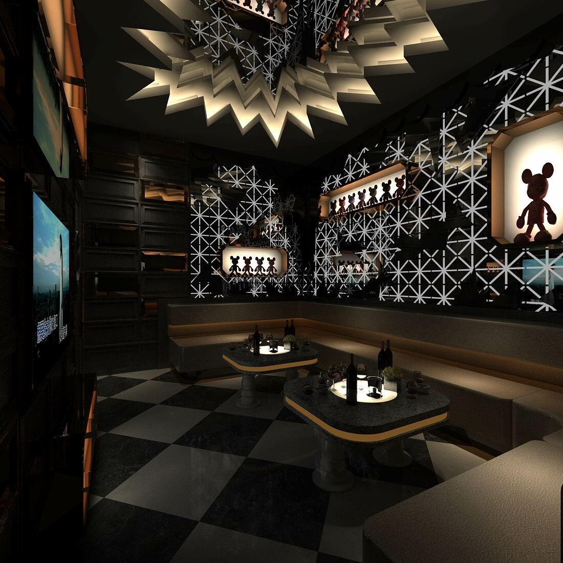 강남 유흥업소 프라이빗 룸살롱 룸 내부